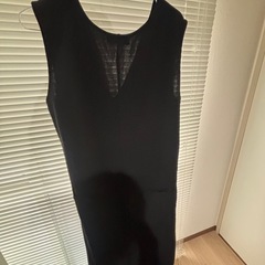 ノースリーブ ワンピース ブラック フリーサイズの画像