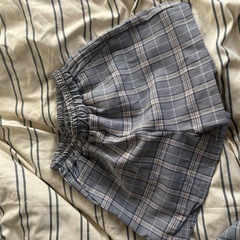 セットアップ ジャケット ショートパンツ Mサイズ チェック グレー GRLの画像