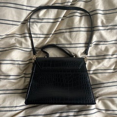 ハンドバッグ ショルダーバッグ 黒 クロコダイルの画像