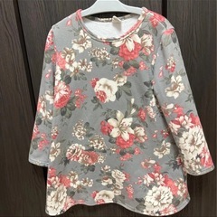 韓国子供服 bee 長袖ワンピース 120センチ 裏起毛