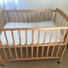 【受渡決定しました】大和屋 ハイタイプ ベビーベッド　下段収納付...