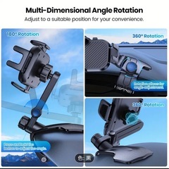 スマホホルダー　ほぼ未使用品　アーム型　クリップ　車載ホルダーの画像