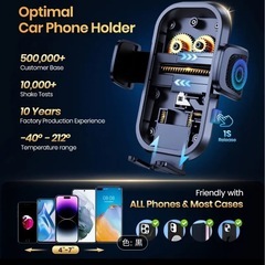 スマホホルダー　ほぼ未使用品　アーム型　クリップ　車載ホルダーの画像
