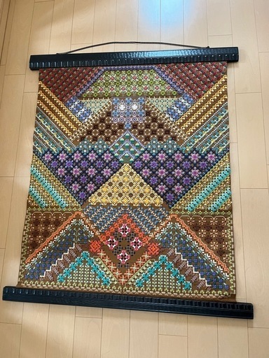フランス刺繍　壁かけ　タペストリー