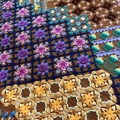 フランス刺繍　壁かけ　タペストリーの画像