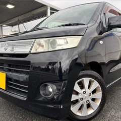 Bluetoothナビ付き☆月々8千円〜分割払い可‼️ 車検2年付き！【名義変更代込み】☆スズキ ワゴンRスティングレー☆Bluetoothナビ付き☆走行中DVD見れます☆プッシュスタート☆ドライブレコーダー付きのフル装備☆純正アルミ☆そのまま乗って帰れます！の画像