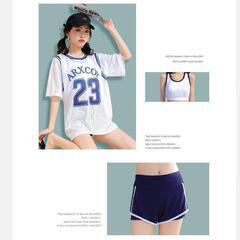 【新品未使用】Lサイズ 水着 3点セット ラッシュガード セパレート ユニフォーム スポーツ 半袖の画像