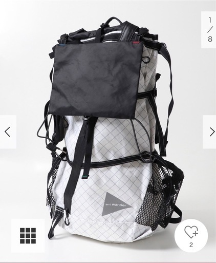 【新品、未使用】and wander ザック白