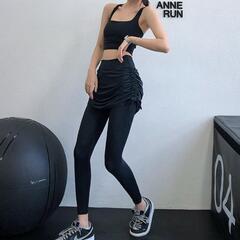 【新品未使用】S ヨガパンツ スカート付きパンツ レギンス スパッツ ダンス練習着 黒 バレエの画像