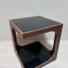 【500円から値下げ可】ガラス天板サイドテーブルの画像