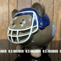 LAより入荷!! ■Circo　ブラウン　ナンバー9　フットボールプレーヤー　ピギーバンク　貯金箱　ブタさん　■岐阜より迅速発送!!の画像