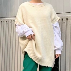 3wayマルチニット　ホワイトの画像