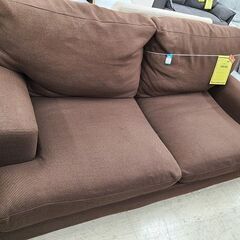 J6927　3人掛けカウチソファ　ブラウン　クリーニング済み【リ...
