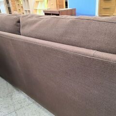J6927　3人掛けカウチソファ　ブラウン　クリーニング済み【リユースのサカイ柏店】の画像