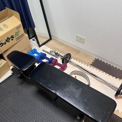 筋トレセットベンチ可変式ダンベル１つ40キロその他
