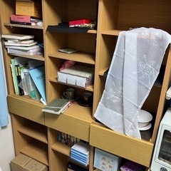 【上下分割運搬可】本棚　引き出し付き 