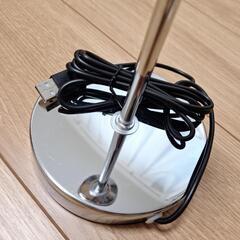 亜麻布シェード付きナイトスタンドランプ、LED電球付【PSE認証済】の画像