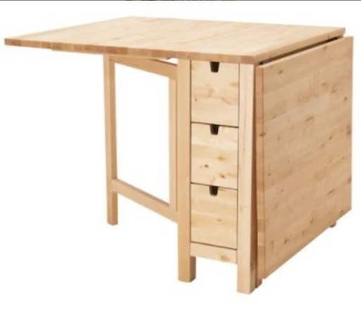 【画像更新】IKEA折りたたみダイニングテーブル＋IKEAチェア2脚