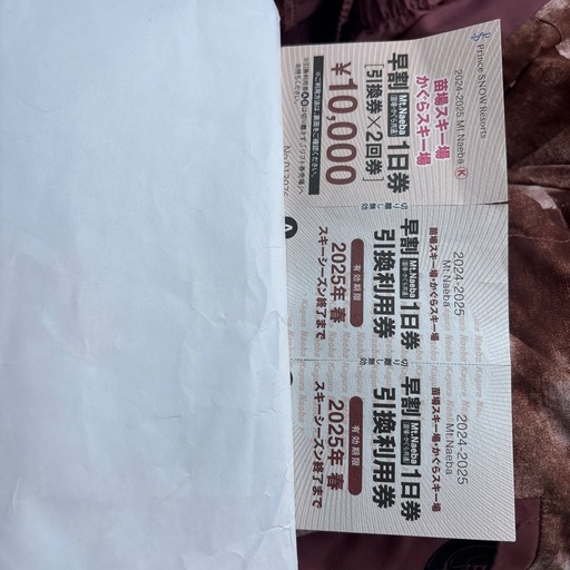 苗場　かぐら　スキー　リフト券　大人　2枚