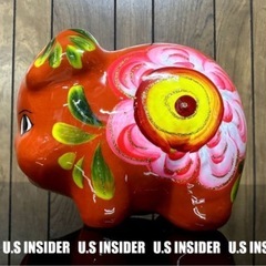 LAより入荷!! ■アジアンテイスト　ブタさん　貯金箱　マネーバ...