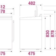 全自動洗濯機 Haier JW-K42H 4.2kgの画像