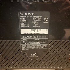テレビ SHARP
 LC32D30　　　　　の画像