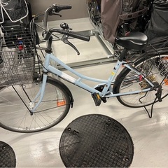 【土日で破棄】自転車　ママチャリ　水色　26インチ