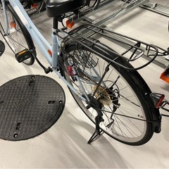 【土日で破棄】自転車　ママチャリ　水色　26インチの画像