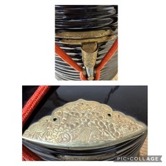 行器(ほかい) 江戸時代儀礼贈答に食物(饅頭、餅、菓子)容器　漆塗り金金具貼 行器 の画像