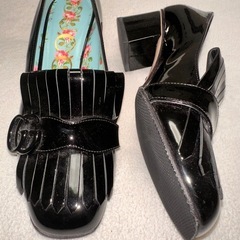 ★美品★グッチ　マーモントローファー　パンプス　フリンジ　エナメル　フローラ GUCCI - グッチ マーモントローファーパンプスフリンジエナメル
