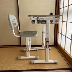 サンワサプライ　
100-DESKN016W 学習机 学習デスク 勉強机 椅子セット 高さ調整可能 引き出し付き 角度調整対応の画像