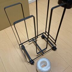 【山崎実業】ダンボールストッカー ブラック 約W30×D23×H...