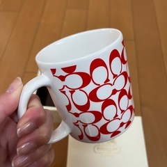 COACH  ブランド　コーチ　海外　シグネチャー　マグカップ　コップ　食器　陶器　非売品の画像