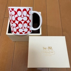 COACH  ブランド　コーチ　海外　シグネチャー　マグカップ　コップ　食器　陶器　非売品の画像