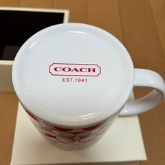 COACH  ブランド　コーチ　海外　シグネチャー　マグカップ　コップ　食器　陶器　非売品の画像