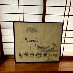 戸塚刺繍額　大名行列