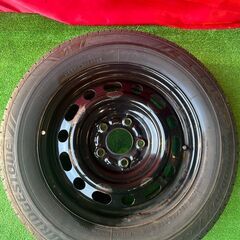 MAZDA　純正　鉄チン　15インチ 6J PCD114.3 5穴　ブリジストン　エコピア×2本　MAXRUN×2本 195/65R15の画像