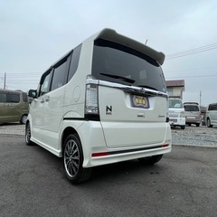 🉐【支払い総額42万円】車検令和9年4月8日H25年式　ホンダNBOXカスタムGターボパッケージ　ETC スマートキー　HDDナビ　両側パワスラ　調子良好　乗って帰れる！の画像