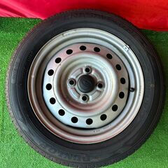 スバル　純正　鉄チン　14インチ 4.5J PCD100 4穴 エナセーブ155/65R14の画像