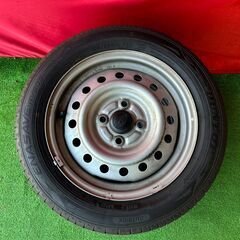 スバル　純正　鉄チン　14インチ 4.5J PCD100 4穴 エナセーブ155/65R14の画像