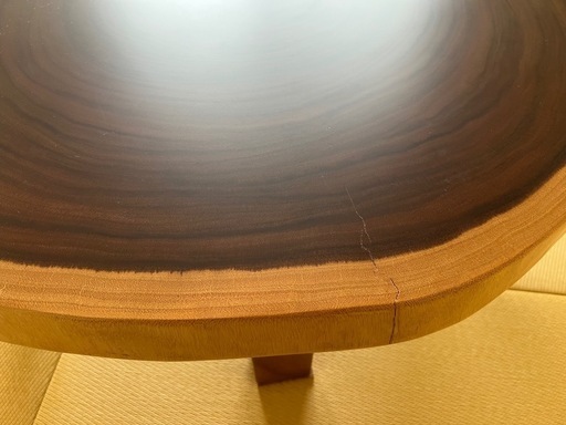モンキーポッド　一枚板　無垢 ローテーブル　輪切り　