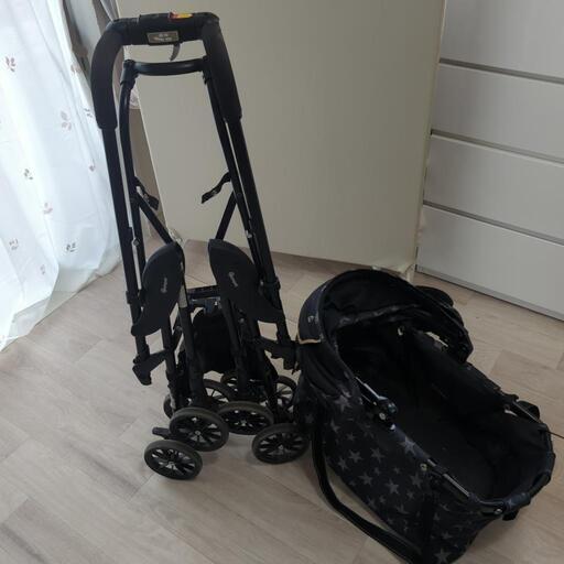 小型犬2二匹乗せられるペットカート「ミリミリEGロング」