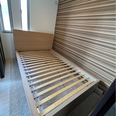 セミダブル　ベッドフレーム　マットレス　IKEA の画像