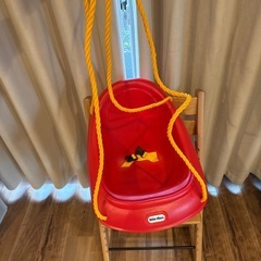 【美品】little tikes 赤いブランコ ロープ付き
