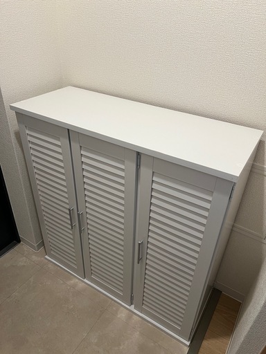 ハーバー式シューズボックス　ホワイト