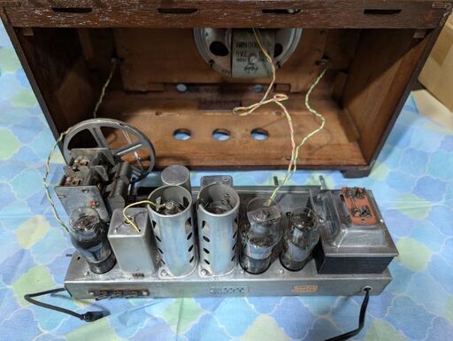 珍品 木目調昭和レトロ真空管ラジオbluetooth付　AS-350