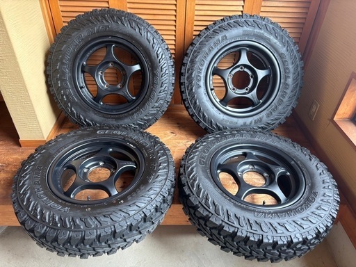★☆ジムニー ジムケンタック ハードタックル 艶消しブラック 2022年製 ヨコハマジオランダーMT 6.50R16 4本セット☆★