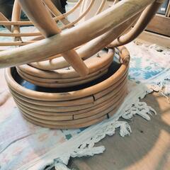 《商談中》昭和レトロ　籐の椅子の画像