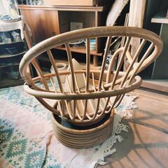 《商談中》昭和レトロ　籐の椅子の画像