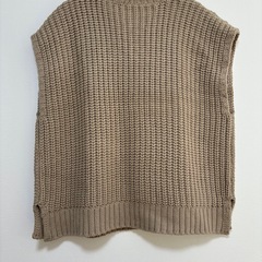 美品 Lian ニットベスト ケーブルニット サイズF ノースリーブ 重ね着の画像